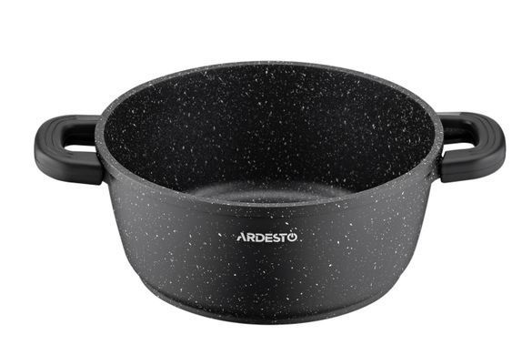 Каструля зі скляною кришкою Ardesto Gemini Anzio, 2.5л, алюміній, чорний