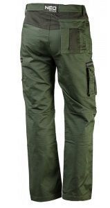 Брюки рабочие NEO CAMO Olive, размер XL (54), 255 г/м2, профилированные колени с выточкой, внутренняя регулировка пояса, прочные карманы и петли для инструмента, оливк.