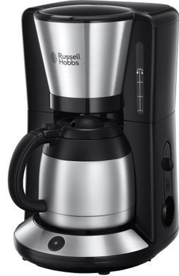 Кофеварка Russell Hobbs капельная Adventure, 1л, молотая, черно-серебристый