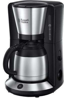 Кофеварка Russell Hobbs капельная Adventure, 1л, молотая, черно-серебристый