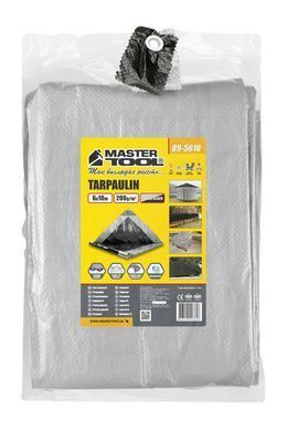Тент універсальний MASTERTOOL TARPAULIN 6 &times; 10 м двосторонній 200 г/м&sup2; Silver/Black 89-5610