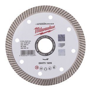 Диск алмазний Speedcross MILWAUKEE DHTI 125, діаметр 125мм (керамічна плитка/чистий різ)