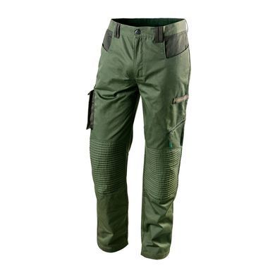 Брюки рабочие NEO CAMO Olive, размер XL (54), 255 г/м2, профилированные колени с выточкой, внутренняя регулировка пояса, прочные карманы и петли для инструмента, оливк.