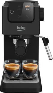 Кавоварка Beko&nbsp;ріжкова 1.1л, мелена, ручний капучинатор, підігрів чашок, авторецептів - 2, дисплей, чорний