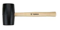 Киянка гумова TOPEX, обух 680 г, діаметр обуху 63 мм, рукоятка дерев'яна, 337 мм