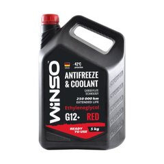 Антифриз Winso Antifreeze & Coolant Red -42°C (красный) G12+, 5кг