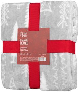 Плед ARDESTO Flannel, 160х200см, 100% полиэстер, елки.