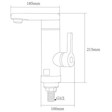 Кран-водонагреватель проточный HZ 3.0кВт 0.4-5бар для кухни гусак прямой на гайке (W) AQUATICA (HZ-6B243W)