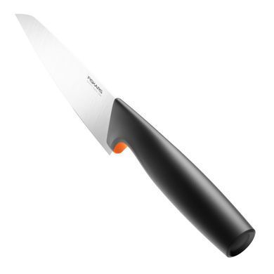 Кухонний ніж кухарський Fiskars Functional Form, середній, 16.9см, нержавіюча сталь, пластик, чорний
