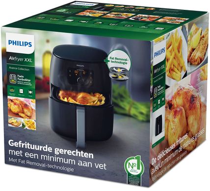 Мультипіч PHILIPS Airfryer XXL, 2225Вт, чаша-1,4л, сенсорне, пластик, чорний