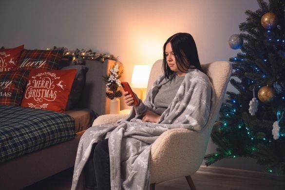 Плед ARDESTO Flannel, 160х200см, 100% полиэстер, елки.