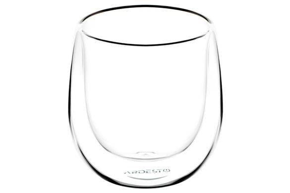 Набор чашек Ardesto с двойными стенками для американо, 120 мл, H 7,5 см, 2 ед, боросиликатное стекло