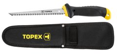 Ножовка по гипсокартону TOPEX, держатель пластмасса, 8TPI, лезвие 150 мм, 300 мм, чехол
