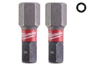 Біта SHOCKWAVE MILWAUKEE, Hex8, 25мм, (2шт) (замена на 4932500383)