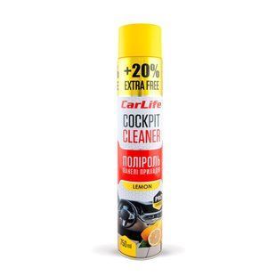 Полироль для приборной панели CarLife Cockpit Cleaner Лимон, 750мл