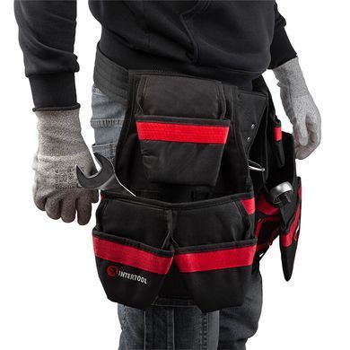 Сумка поясная слесарно-строительная INTERTOOL SP-1011