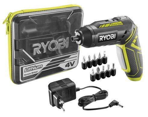 Отвертка аккумуляторная Ryobi R4SDP-L13C 4В, с поворотной ручкой