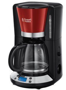 Кавоварка Russell Hobbs крапельна Colours Plus, 1,25л, мелена, червоно-чорний