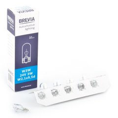 Лампа накаливания Brevia W3W 24V 3W W2.1x9.5d CP, 10шт
