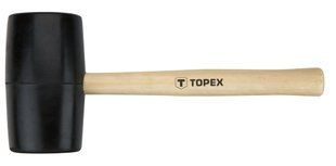 Киянка резиновая TOPEX, обух 900 г, диаметр обуха 72 мм, рукоятка деревянная, 338 мм