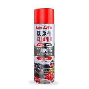 Поліроль для панелі приладів CarLife Cockpit Cleaner EXTRA MAT Вишня, 500мл