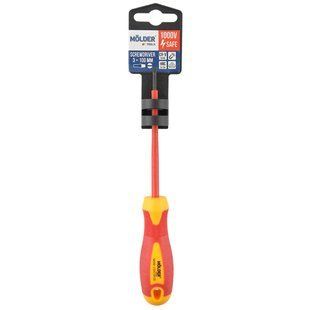 Викрутка Molder шліцева діелектрична VDE 1000В, SL3x100mm
