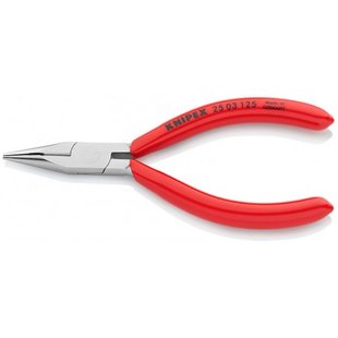 Плоскі круглогубці з ріжучими крайками KNIPEX 25 03 125