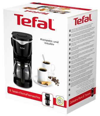 Кофеварка Tefal капельная Good Value 0.6л, молотая, черный