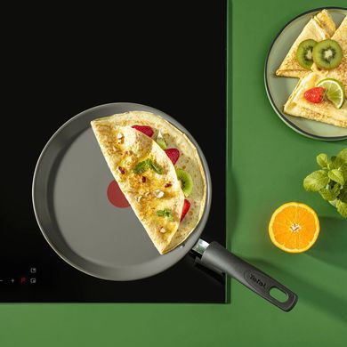 Сотейник з кришкою Tefal Renewal, 24см, алюміній, бакеліт, скло, сірий