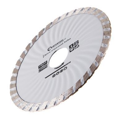 Диск отрезной по камню TURBO&nbsp;алмазный, 115 мм, 16-18% INTERTOOL CT-2001