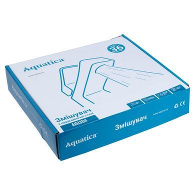 Змішувач KT &Oslash;35 для кухні Г-гусак на гайці SS AQUATICA (KT-4B270P)