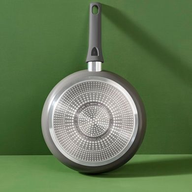 Сотейник з кришкою Tefal Renewal, 24см, алюміній, бакеліт, скло, сірий