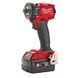 Гайковерт аккумуляторный бесщеточный 1/2'' MILWAUKEE, M18 FIW2F12-502Х, 339Нм, с кольцом (зарядное устройство M12-18 FC, 2 аккумулятора М18 В5 5 Ач, клипса для ремня, HDкейс)