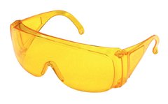 Очки открытые MASTERTOOL ОЗОН панорамная линза боковая защита желтые 82-0050