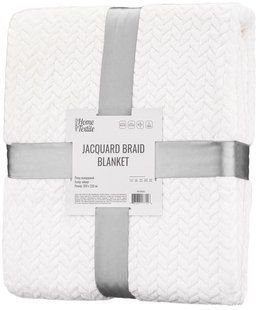 Плед Ardesto Jacquard Braid 200х220см, 100% полиэстер, айвори.