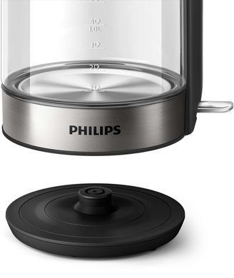 Електрочайник Philips Series 5000, 1,7л, скло, чорно-сріблястий