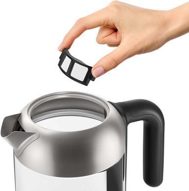 Електрочайник Philips Series 5000, 1,7л, скло, чорно-сріблястий