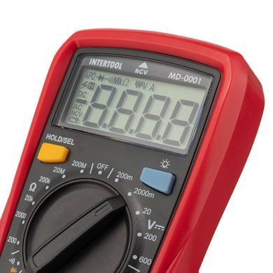 Мультиметр цифровой CAT II - 300 В / CAT I - 600 В INTERTOOL MD-0001