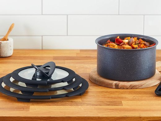 Крышка Tefal Ingenio 16см, стекло, силикон, прозрачно-черный