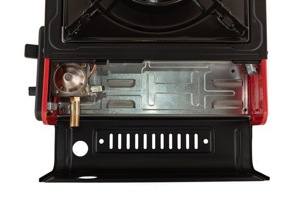 Плита портативная газовая MASTERTOOL с пьезоподжигом в пластиковом кейсе 2.4 кВт 145 г/час 42 Bar G30/G31 I3В/P (50) 44-5102