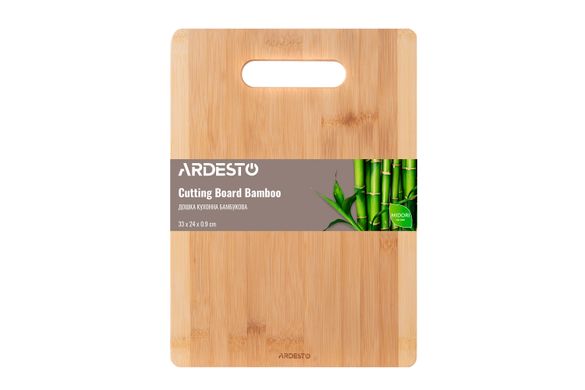 Доска кухонная Ardesto Midori, 33*24*0.9 см, бамбук
