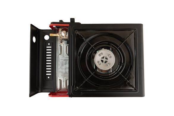 Плита портативная газовая MASTERTOOL с пьезоподжигом в пластиковом кейсе 2.4 кВт 145 г/час 42 Bar G30/G31 I3В/P (50) 44-5102