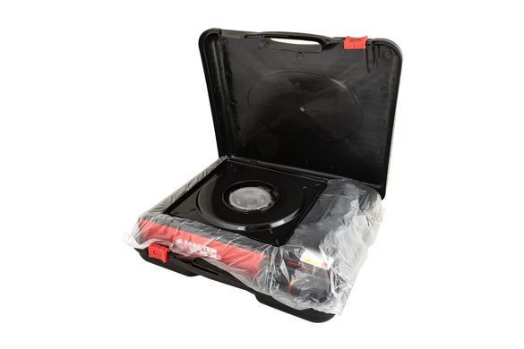 Плита портативная газовая MASTERTOOL с пьезоподжигом в пластиковом кейсе 2.4 кВт 145 г/час 42 Bar G30/G31 I3В/P (50) 44-5102