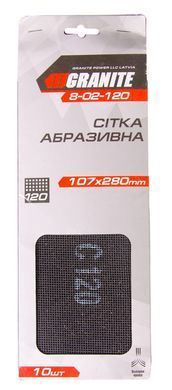 Сітка абразивна GRANITE зерно 120 107х280 мм 10 шт 8-02-120