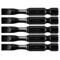 Биты ударные Neo Tools, 5шт., 1/4", SL6 х 50мм, сталь S2