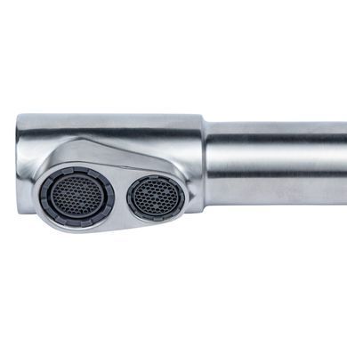 Змішувач KT &Oslash;35 для кухні гусак з виходом для питної води на гайці SS AQUATICA (KT-4B770P)