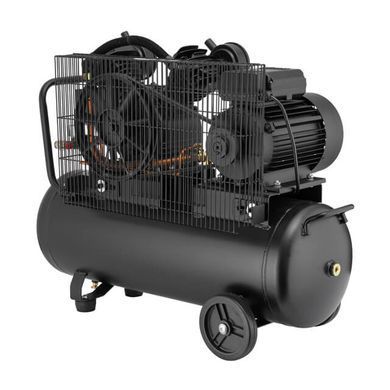 Компрессор 50 л, 3 кВт, 220 В, 10 атм, 500 л/мин, 2 цилиндра INTERTOOL PT-0016
