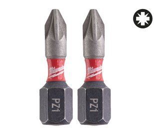 Біта SHOCKWAVE MILWAUKEE, PZ1, 25мм, (2шт) (заміна на 4932500355)