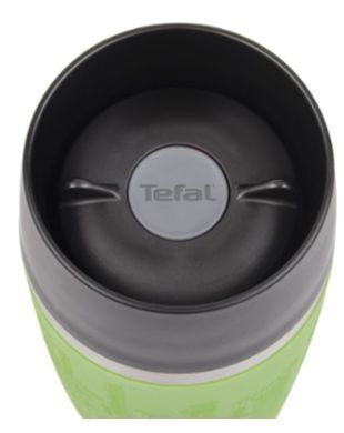Термочашка Tefal Travel Mug, 360мл, діам60, t хол. 8г, гар.4г, нерж.сталь+пластик, лайм