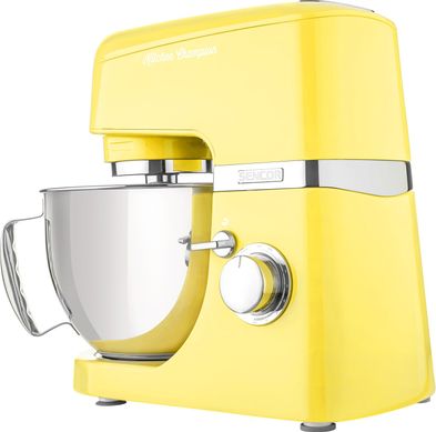 Кухонна машина Sencor STM63XX, 1000Вт, чаша-метал, корпус-пластик, насадок-15, жовтий